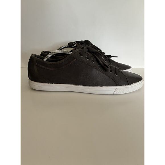 Mns Ben Sherman Sz 10.5 Gray Pu Fabric Upper Lace Up Sneakers Casual Workwear - Picture 2 of 8